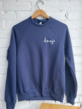 Load image into Gallery viewer, Navy Embroidered Raglan Sweatshirt

